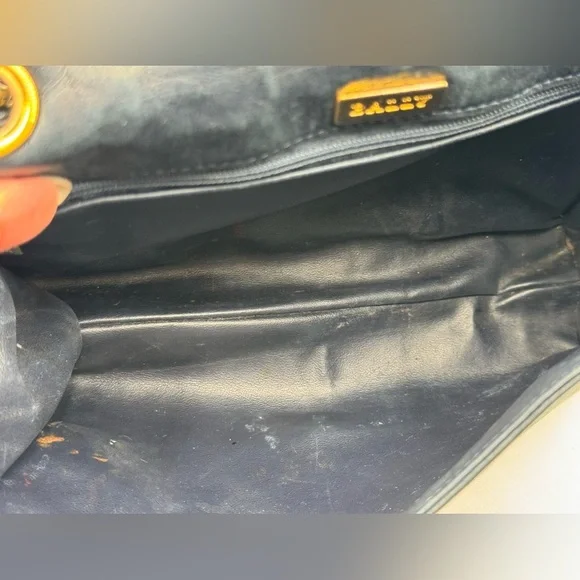 Bally-Authentic-Calf Skin Quilted Leather Black shoulder / crossbody bag - Picture 10 of 16